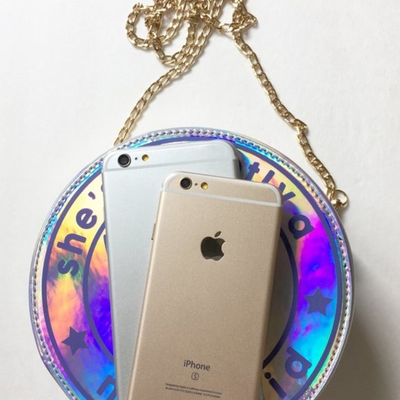 Mermaid Holo Iridescent Harajuku Round Handbag - Picture 7 of 8